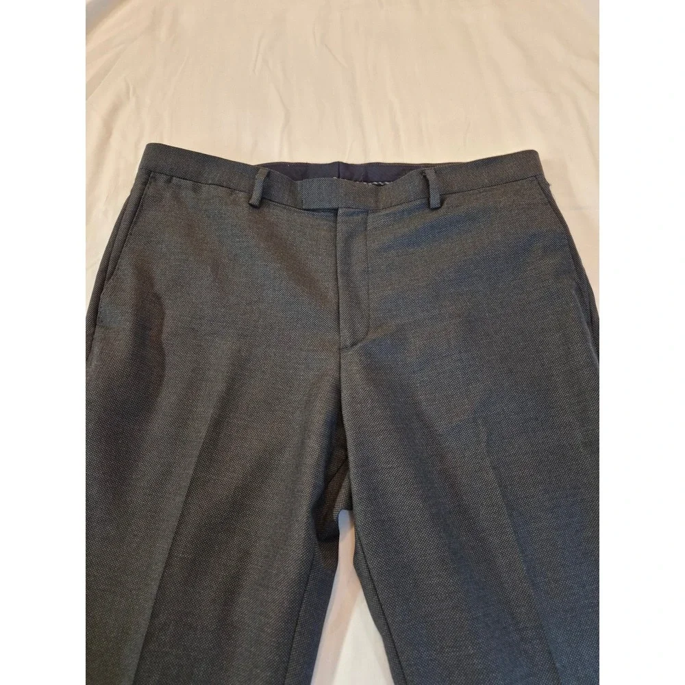 Banana Republic Mens Slim Fit 100% Wool Dress Pants Charcoal Gray 39x32 Trousers